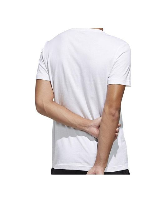 Adidas White Neo M Esntl Lg T 1 Sports Short Sleeve for men
