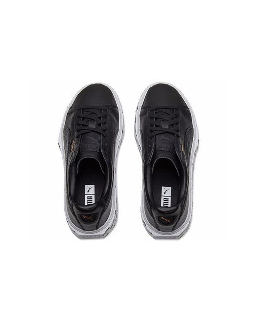 PUMA Black Breaker Retro Low Top Casual Skate Shoes for men