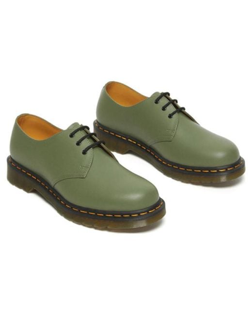 Dr. Martens Green 1461 Smooth Leather Oxford 'Khaki' for men