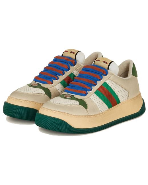 Gucci Blue Screener gg Leather Sneakers for men