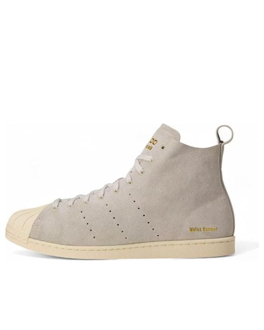 Adidas Gray X Wales Bonner Superstar Hi 'Mist Stone' for men