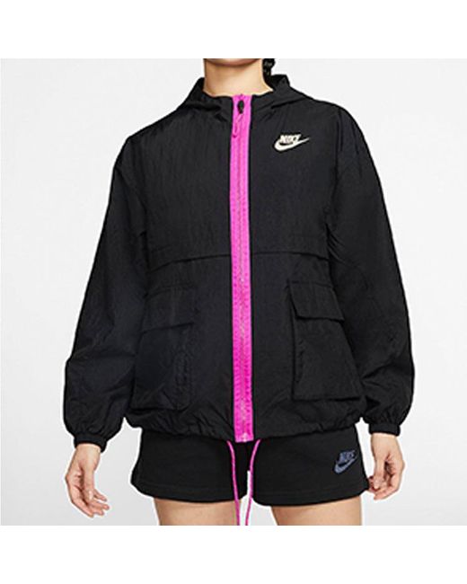Nike Blue (Wmns) As W Sportswear Icn Clsh Jkt Jacket Wvn