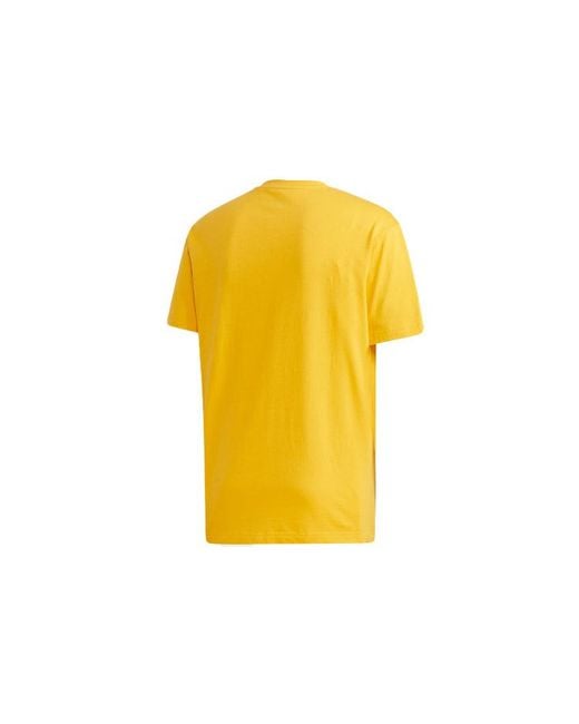 Adidas Yellow Neo Crossover Printing Sports Short Sleeve for men