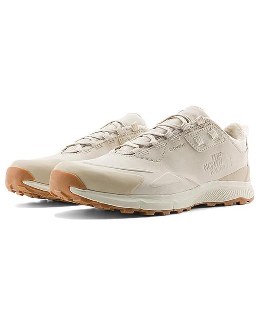 The North Face White Cragstone Leather Waterproof Hiking Shoes 'Sandstone' for men