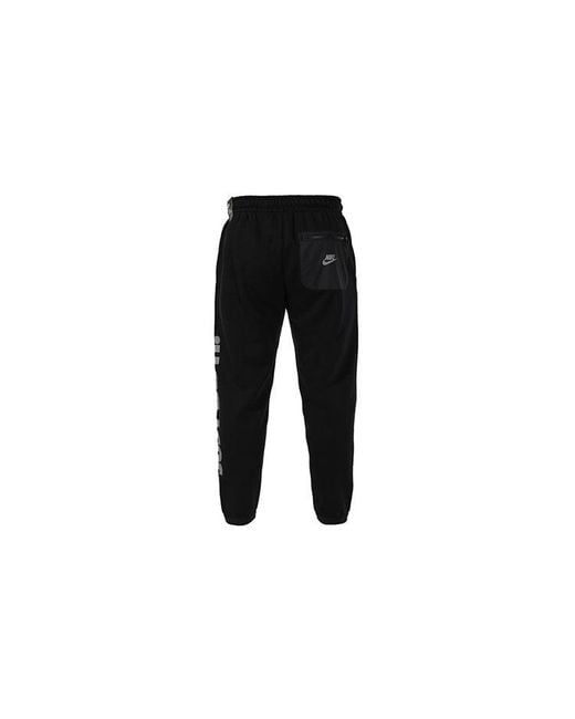 Nike Black Sportswear Jdi Slim Fit Fleece Reflective Sports Pants for men