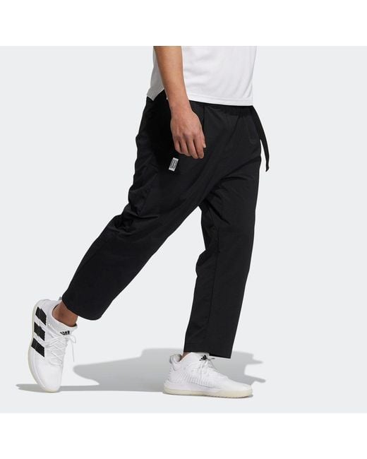 Adidas Black Wj Wv Reg Pnt Martial Arts Series Loose Sports Pants/Trousers/Joggers for men