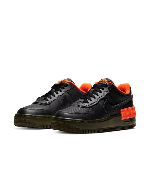Nike Black (Wmns) Air Force 1 Shadow 'Hyper Crimson'