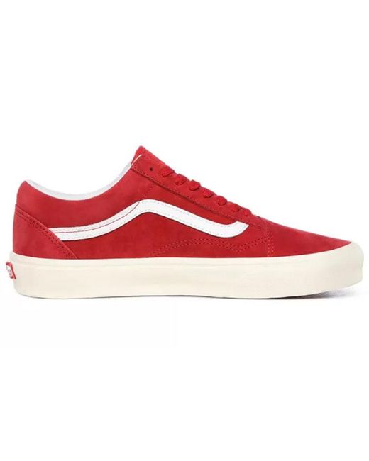 Vans Red Old Skool 'Pig Suede for men