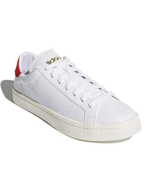 Adidas White Originals Courtvantage Casual Skate Shoes for men
