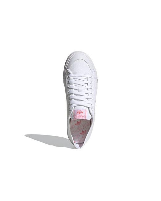 Adidas White Collapsible Nizza Lo Halo Amber' for men