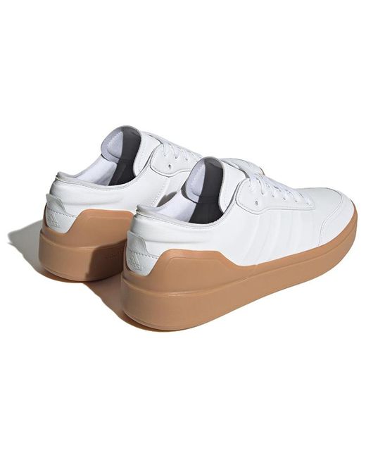 Adidas White Court Revival Shoes Gum' for men