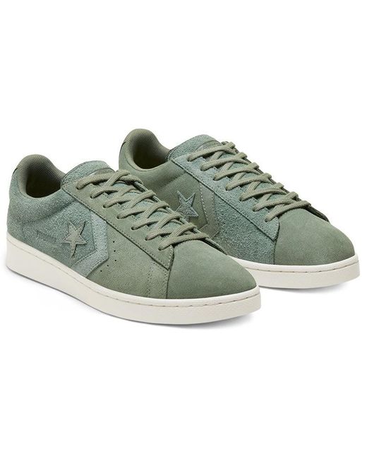 Converse Green Pro Leather Low 'Earth Tone Suede for men