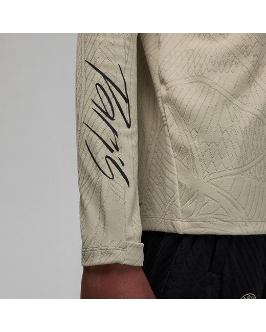 Nike Gray X Paris Saint-Germain Strike Elite Third Adv Football Drill Top 'Hemp' for men