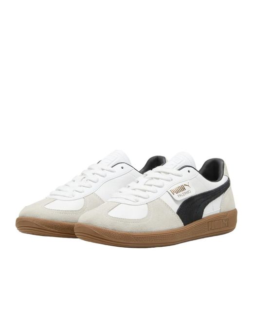 PUMA White Palermo Leather Vapor Gum' for men
