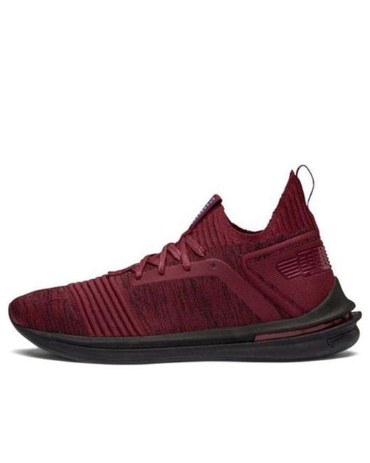 PUMA Ignite Limitless Sr Evoknit Low Top Running Shoes Red for Men | Lyst