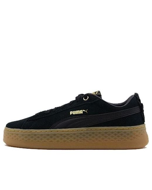 PUMA Black (Wmns) Suede Platform Elemental Steel