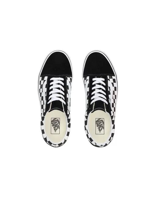 Vans Blue Old Skool Platform Checkerboard' for men