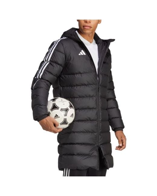 Adidas Black Tiro 23 League Long Down Jacket for men