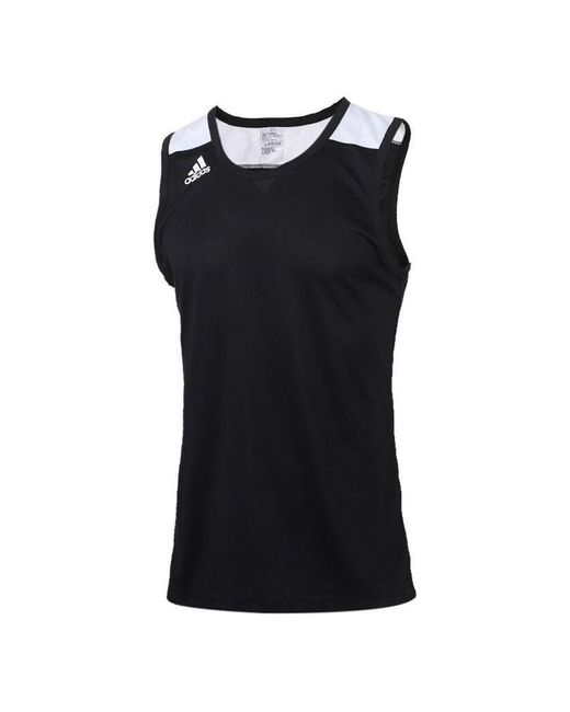 Adidas Black C365 Jrsy Basketball Training Sports Quick Dry Breathable Vest for men
