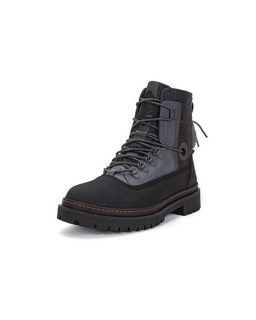 Timberland Black X Raeburn Pull-On Wide Fit Boot 'Steel' for men