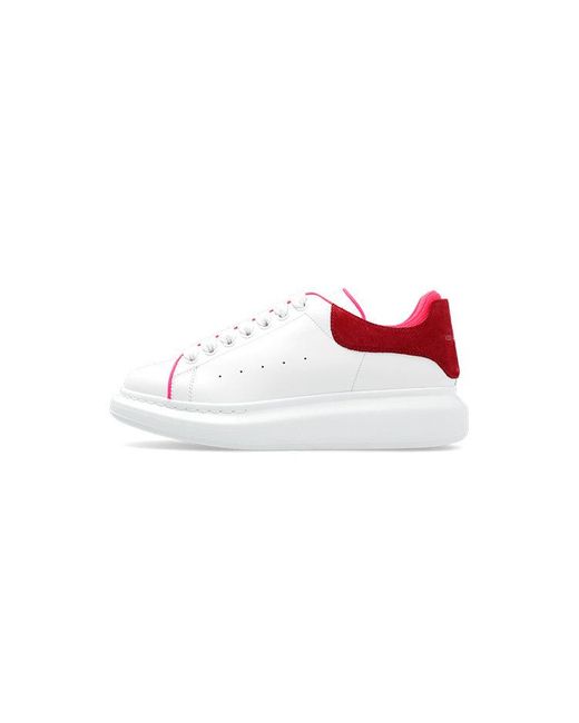 McQueen White (Wmns) Oversized Sneaker Velvet Fuchia'