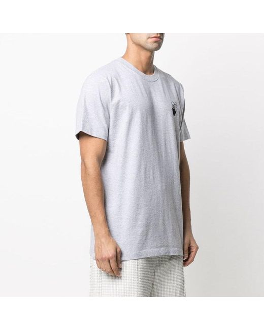 Off-White c/o Virgil Abloh Gray Ss21 Arrow Short Sleeve Round Neck Version for men