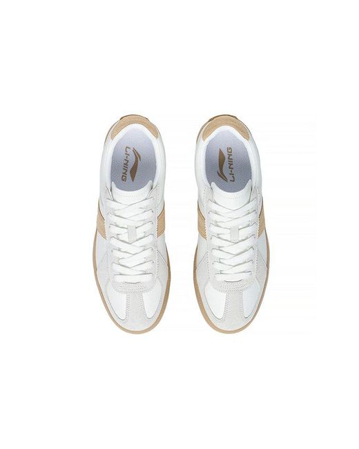 Li-ning White Skateboarding Low Khaki' for men