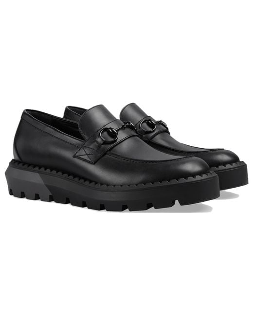 Gucci Black Horsebit Loafers 'All' for men