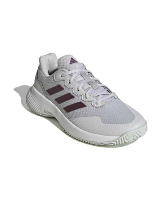 Adidas White (Wmns) Gamecourt 2.0 Aurora Metallic'