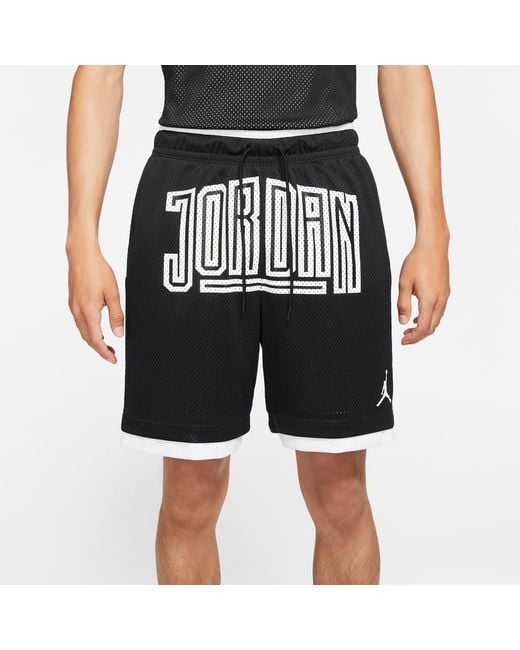 Nike Black Jordan Sport Dna Contrasting Colors Logo Mesh Breathable Sports Shorts for men
