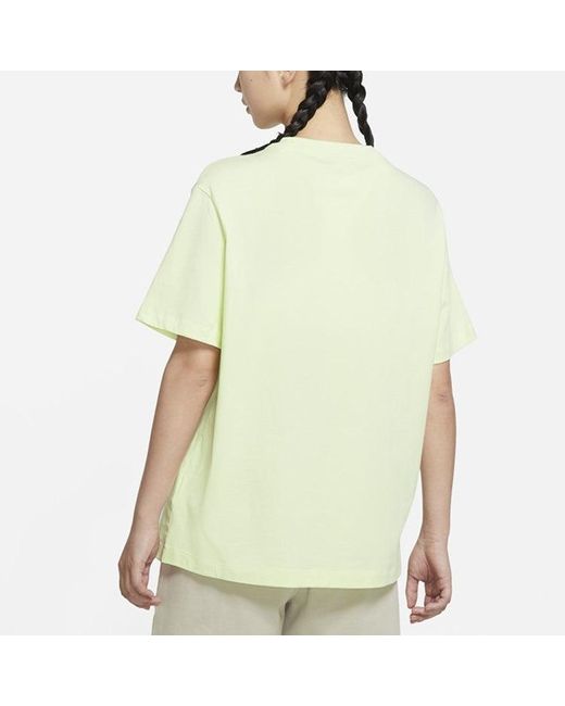 Nike Green (Wmns) Sportswear Essential Sports Running Training Round Neck Short Sleeve T-Shirt
