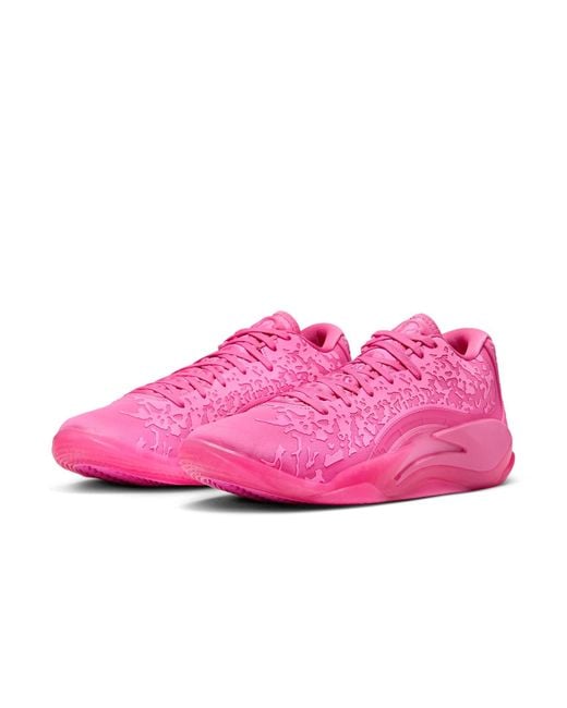 Nike Pink Zion 3 Lotus Basketball Shoes Glow' for men