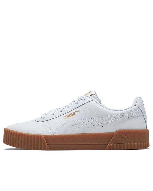 PUMA White (Wmns) Carina Leather Gum'