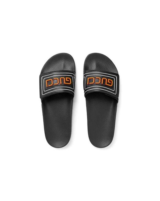 Gucci Black Slide Logo for men