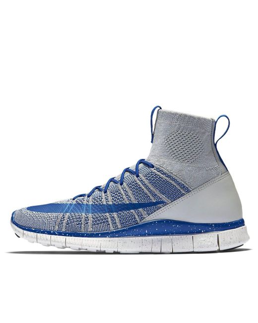 Nike Blue Free Flyknit Mercurial 'Wolf Game Royal' for men