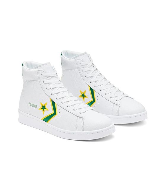 Converse White Pro Leather Mid 'Boston Celtics' for men