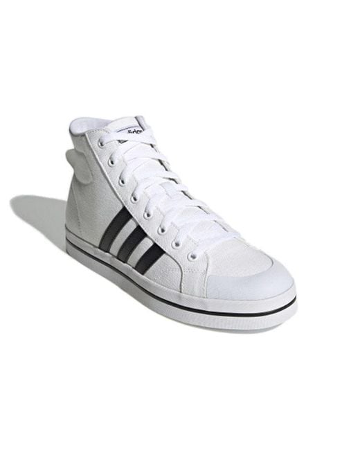 Adidas White Neo Bravada Mid for men