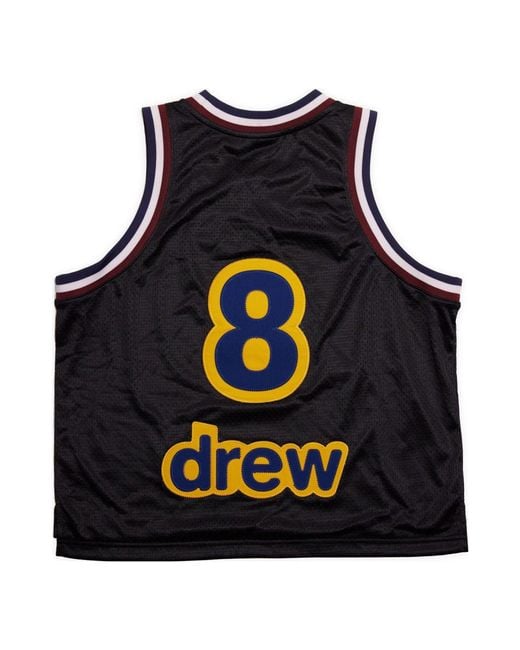 Drew House Black Hummingbirds Cropped Basketball Jersey for men
