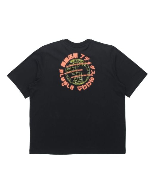 Adidas Black Originals Graphic Tee 2 Earth Printing Sports Short Sleeve for men