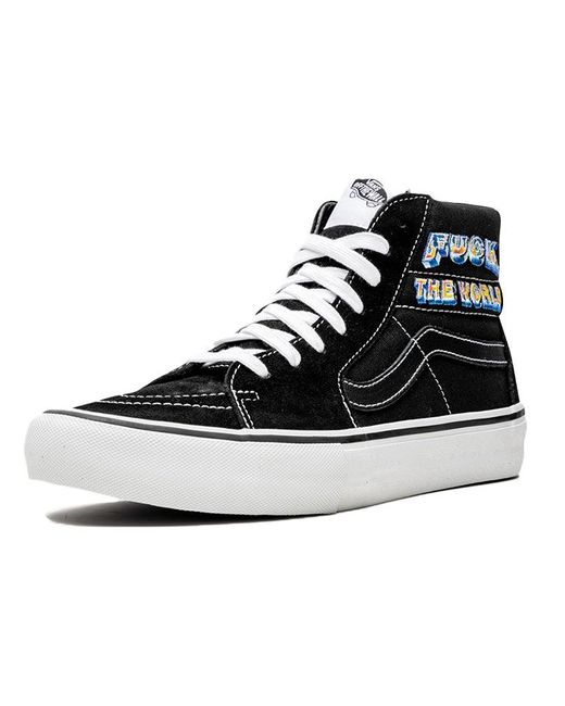 Vans Black Supreme X Sk8-Hi 'Fuck The World for men