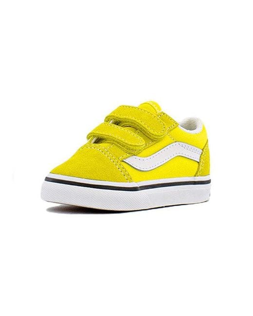 Vans Yellow Old Skool V Low Top Casual Skateboarding Shoes Kids for men