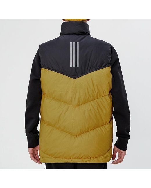 Adidas Yellow Down Padded Vest Jacket for men