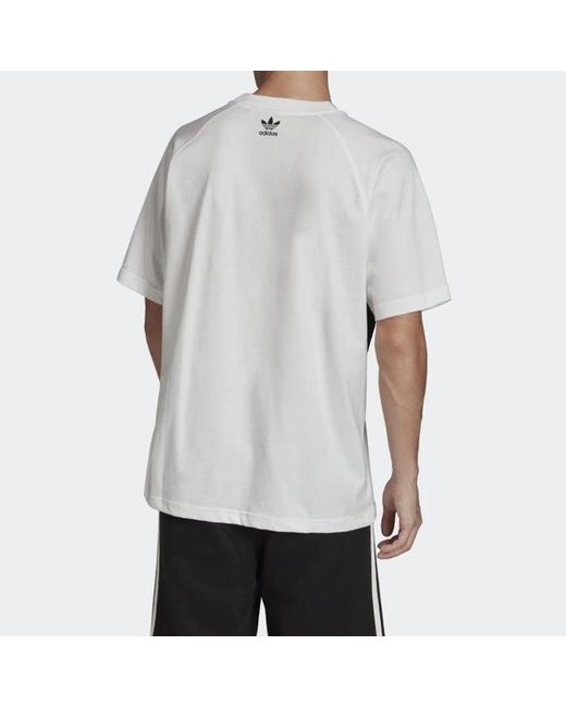 Adidas Black Originals Big Trefoil Boxy Tee Large Logo Printing Short Sleeve for men