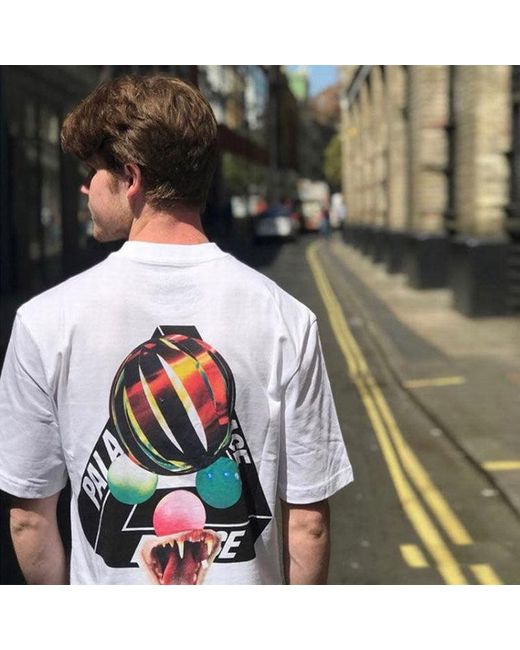 Palace Blue Sans Ferg T-Shirt Glasses Back Logo Short Sleeve