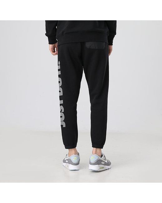 Nike Black Sportswear Jdi Slim Fit Fleece Reflective Sports Pants for men