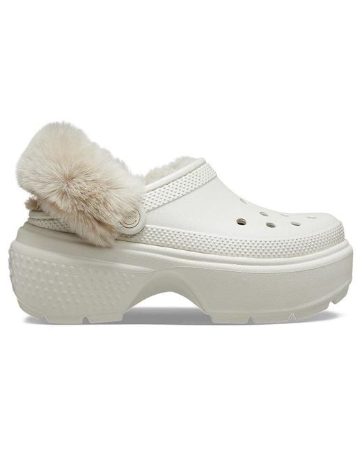 CROCSTM White Stomp Lined Clogs for men