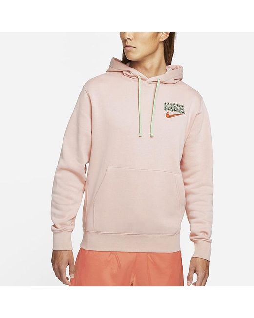 Nike Pink Alphabet Logo Pullover for men