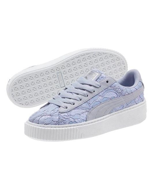 PUMA Blue (Wmns) Basket Platform Fo Lace Up 'Icelandic'
