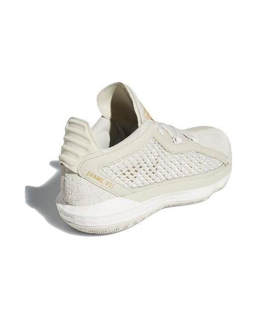 Adidas White Dame 6 Gca Leather for men