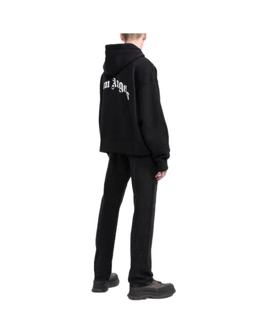 Palm Angels Black Banana Printed Hoodie Leopard' for men